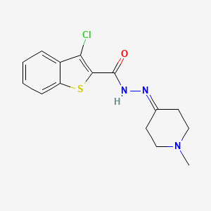 molecular formula C15H16ClN3OS B5725017 3-chloro-N'-(1-methyl-4-piperidinylidene)-1-benzothiophene-2-carbohydrazide 