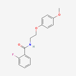 molecular formula C16H16FNO3 B5725019 2-fluoro-N-[2-(4-methoxyphenoxy)ethyl]benzamide 