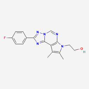 2-[2-(4-fluorophenyl)-8,9-dimethyl-7H-pyrrolo[3,2-e][1,2,4]triazolo[1,5-c]pyrimidin-7-yl]ethanol