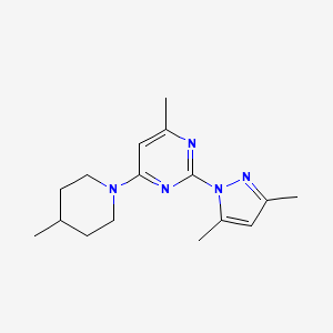 2-(3,5-dimethyl-1H-pyrazol-1-yl)-4-methyl-6-(4-methyl-1-piperidinyl)pyrimidine