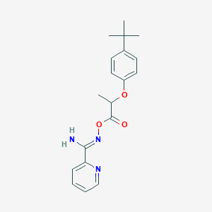 N'-{[2-(4-tert-butylphenoxy)propanoyl]oxy}-2-pyridinecarboximidamide