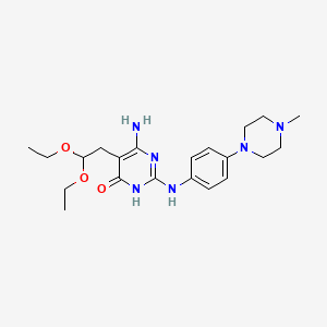 6-Amino-5-(2,2-diethoxyethyl)-2-((4-(4-methylpiperazin-1-yl)phenyl)amino)pyrimidin-4(3H)-one