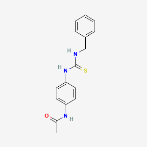 molecular formula C16H17N3OS B5725094 N-(4-{[(benzylamino)carbonothioyl]amino}phenyl)acetamide 