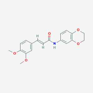 molecular formula C19H19NO5 B5725101 N-(2,3-dihydro-1,4-benzodioxin-6-yl)-3-(3,4-dimethoxyphenyl)acrylamide 
