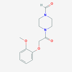 4-[(2-methoxyphenoxy)acetyl]-1-piperazinecarbaldehyde