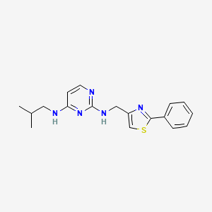 N4-isobutyl-N2-((2-phenylthiazol-4-yl)methyl)pyrimidine-2,4-diamine