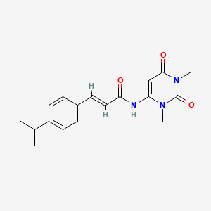 molecular formula C18H21N3O3 B5725135 N-(1,3-dimethyl-2,6-dioxo-1,2,3,6-tetrahydro-4-pyrimidinyl)-3-(4-isopropylphenyl)acrylamide 