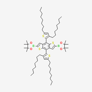 2,2'-(4,8-Bis(3,5-dioctylthiophen-2-yl)benzo[1,2-b:4,5-b']dithiophene-2,6-diyl)bis(4,4,5,5-tetramethyl-1,3,2-dioxaborolane)
