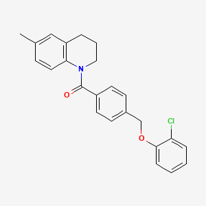 1-{4-[(2-chlorophenoxy)methyl]benzoyl}-6-methyl-1,2,3,4-tetrahydroquinoline