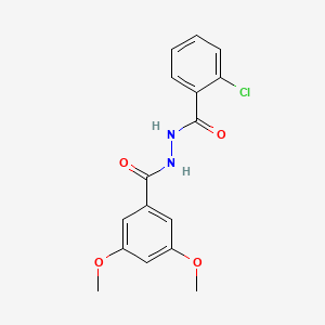 molecular formula C16H15ClN2O4 B5725148 N'-(2-chlorobenzoyl)-3,5-dimethoxybenzohydrazide 