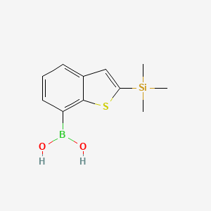 molecular formula C11H15BO2SSi B572516 2-(Trimethylsilyl)benzo[b]thiophen-7-ylboronic acid CAS No. 1217501-33-1