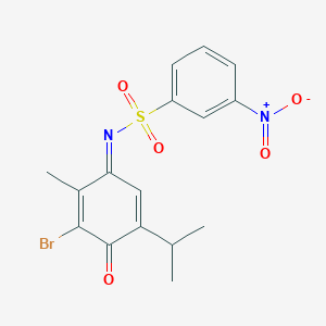 molecular formula C16H15BrN2O5S B5725174 N-(3-bromo-5-isopropyl-2-methyl-4-oxo-2,5-cyclohexadien-1-ylidene)-3-nitrobenzenesulfonamide 