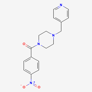molecular formula C17H18N4O3 B5725186 1-(4-nitrobenzoyl)-4-(4-pyridinylmethyl)piperazine 
