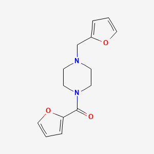 molecular formula C14H16N2O3 B5725193 1-(2-furoyl)-4-(2-furylmethyl)piperazine 