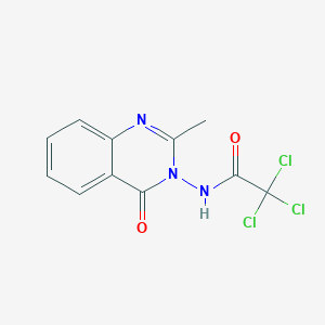 molecular formula C11H8Cl3N3O2 B5725206 2,2,2-trichloro-N-(2-methyl-4-oxo-3(4H)-quinazolinyl)acetamide 