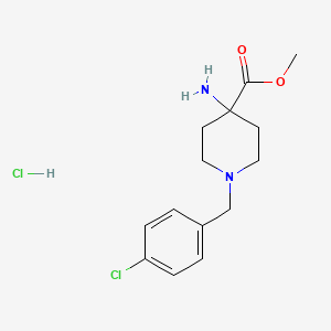 Methyl 4-amino-1-(4-chlorobenzyl)piperidine-4-carboxylate hydrochloride