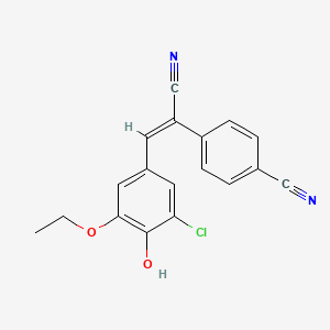 4-[2-(3-chloro-5-ethoxy-4-hydroxyphenyl)-1-cyanovinyl]benzonitrile