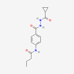 N-(4-{[2-(cyclopropylcarbonyl)hydrazino]carbonyl}phenyl)butanamide