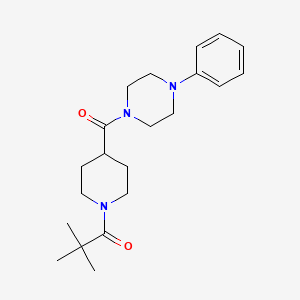 1-{[1-(2,2-dimethylpropanoyl)-4-piperidinyl]carbonyl}-4-phenylpiperazine