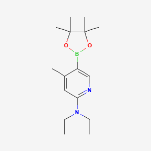 molecular formula C16H27BN2O2 B572524 n,n-Diethyl-4-methyl-5-(4,4,5,5-tetramethyl-1,3,2-dioxaborolan-2-yl)pyridin-2-amine CAS No. 1351206-51-3