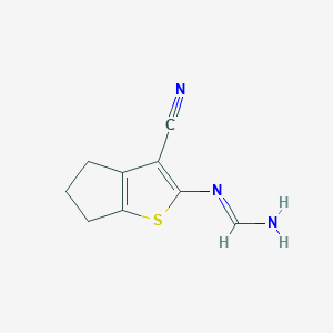 molecular formula C9H9N3S B5725242 N'-(3-cyano-5,6-dihydro-4H-cyclopenta[b]thien-2-yl)imidoformamide 