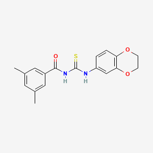 N-[(2,3-dihydro-1,4-benzodioxin-6-ylamino)carbonothioyl]-3,5-dimethylbenzamide