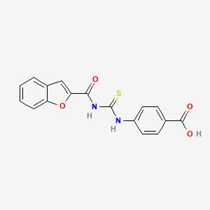 molecular formula C17H12N2O4S B5725268 4-({[(1-benzofuran-2-ylcarbonyl)amino]carbonothioyl}amino)benzoic acid 