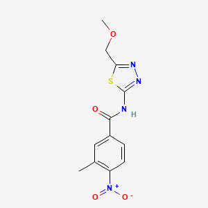 N-[5-(methoxymethyl)-1,3,4-thiadiazol-2-yl]-3-methyl-4-nitrobenzamide