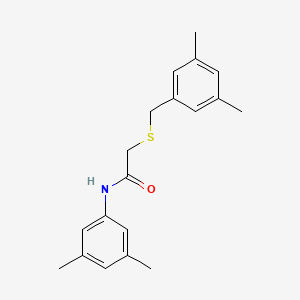 molecular formula C19H23NOS B5725278 2-[(3,5-dimethylbenzyl)thio]-N-(3,5-dimethylphenyl)acetamide 