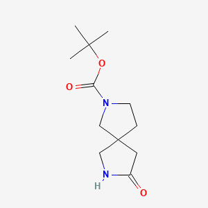 molecular formula C12H20N2O3 B572530 叔丁基8-氧代-2,7-二氮螺[4.4]壬烷-2-羧酸酯 CAS No. 1251009-03-6