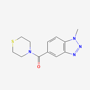 molecular formula C12H14N4OS B5725312 1-methyl-5-(4-thiomorpholinylcarbonyl)-1H-1,2,3-benzotriazole 