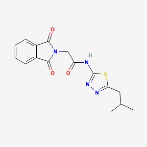 molecular formula C16H16N4O3S B5725320 2-(1,3-dioxo-1,3-dihydro-2H-isoindol-2-yl)-N-(5-isobutyl-1,3,4-thiadiazol-2-yl)acetamide 
