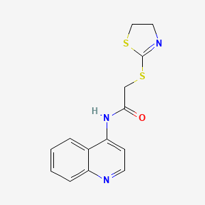 2-(4,5-dihydro-1,3-thiazol-2-ylthio)-N-4-quinolinylacetamide