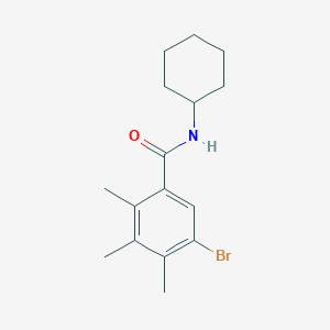 molecular formula C16H22BrNO B5725331 5-bromo-N-cyclohexyl-2,3,4-trimethylbenzamide 