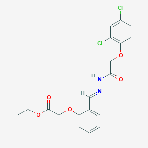 molecular formula C19H18Cl2N2O5 B5725338 ethyl (2-{2-[(2,4-dichlorophenoxy)acetyl]carbonohydrazonoyl}phenoxy)acetate 