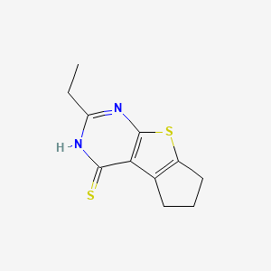 2-ethyl-6,7-dihydro-5H-cyclopenta[4,5]thieno[2,3-d]pyrimidine-4-thiol