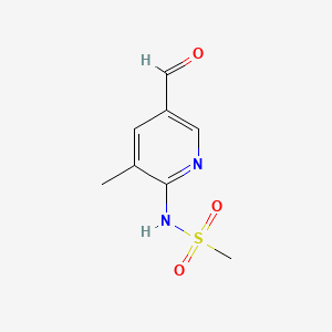 molecular formula C8H10N2O3S B572536 n-(5-Formyl-3-methylpyridin-2-yl)methanesulfonamide CAS No. 1289162-29-3
