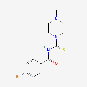 molecular formula C13H16BrN3OS B5725371 4-bromo-N-[(4-methyl-1-piperazinyl)carbonothioyl]benzamide 