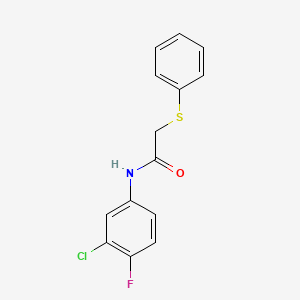 N-(3-chloro-4-fluorophenyl)-2-(phenylthio)acetamide