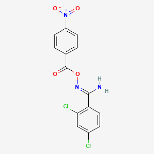 2,4-dichloro-N'-[(4-nitrobenzoyl)oxy]benzenecarboximidamide