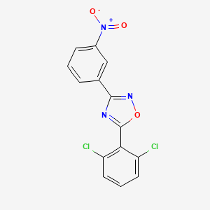 molecular formula C14H7Cl2N3O3 B5725386 5-(2,6-dichlorophenyl)-3-(3-nitrophenyl)-1,2,4-oxadiazole 