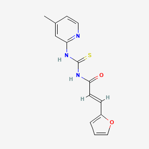 molecular formula C14H13N3O2S B5725406 3-(2-furyl)-N-{[(4-methyl-2-pyridinyl)amino]carbonothioyl}acrylamide 