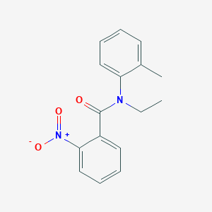 molecular formula C16H16N2O3 B5725411 N-ethyl-N-(2-methylphenyl)-2-nitrobenzamide 