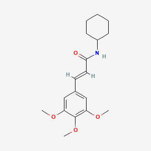 molecular formula C18H25NO4 B5725415 N-环己基-3-(3,4,5-三甲氧苯基)丙烯酰胺 