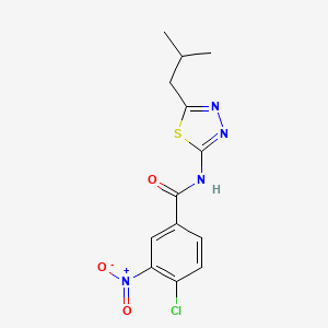 molecular formula C13H13ClN4O3S B5725445 4-chloro-N-(5-isobutyl-1,3,4-thiadiazol-2-yl)-3-nitrobenzamide 