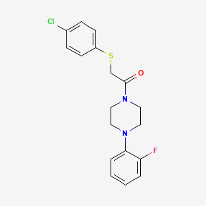 1-{[(4-chlorophenyl)thio]acetyl}-4-(2-fluorophenyl)piperazine