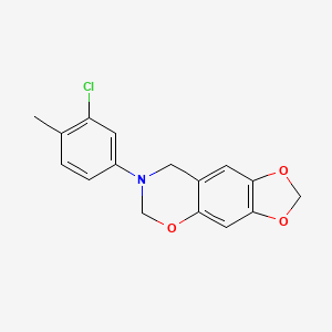 molecular formula C16H14ClNO3 B5725469 7-(3-chloro-4-methylphenyl)-7,8-dihydro-6H-[1,3]dioxolo[4,5-g][1,3]benzoxazine 