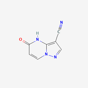 molecular formula C7H4N4O B572547 5-Oxo-4,5-dihydropyrazolo[1,5-a]pyrimidine-3-carbonitrile CAS No. 1224288-95-2