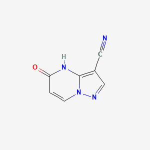 molecular formula C7H4N4O B572547 5-氧代-4,5-二氢吡唑并[1,5-a]嘧啶-3-腈 CAS No. 1224288-95-2