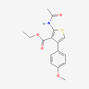 molecular formula C16H17NO4S B5725476 ethyl 2-(acetylamino)-4-(4-methoxyphenyl)-3-thiophenecarboxylate 